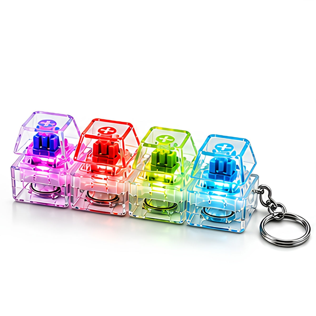 Keyboard Fidget Toy, Stress Relief Fidget Toys Adults, 4-Button Fidget Toys, Funny Fidget Keyboard, Keyboard Clicker Fidget Toy, Fidget Keyring