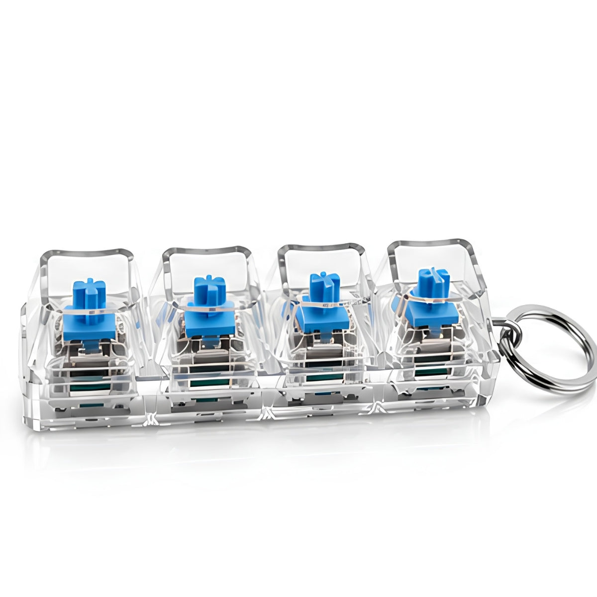 LED Keyboard Fidget Toy – 4-Key Clicky Fidget Keychain