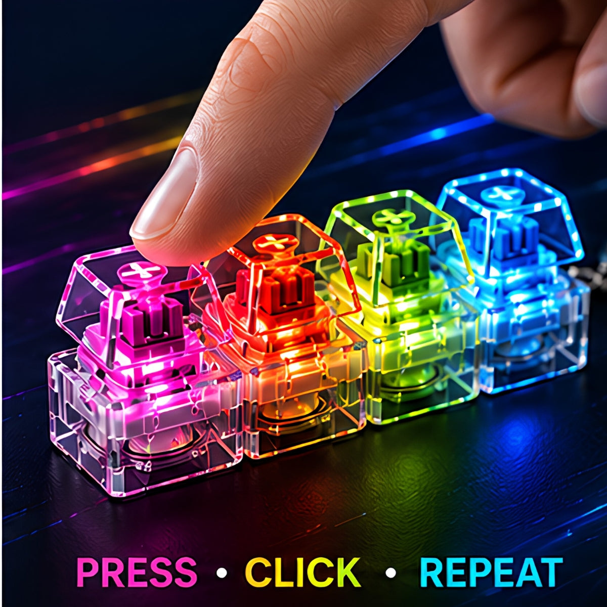Keyboard Fidget Toy, Stress Relief Fidget Toys Adults, 4-Button Fidget Toys, Funny Fidget Keyboard, Keyboard Clicker Fidget Toy, Fidget Keyring